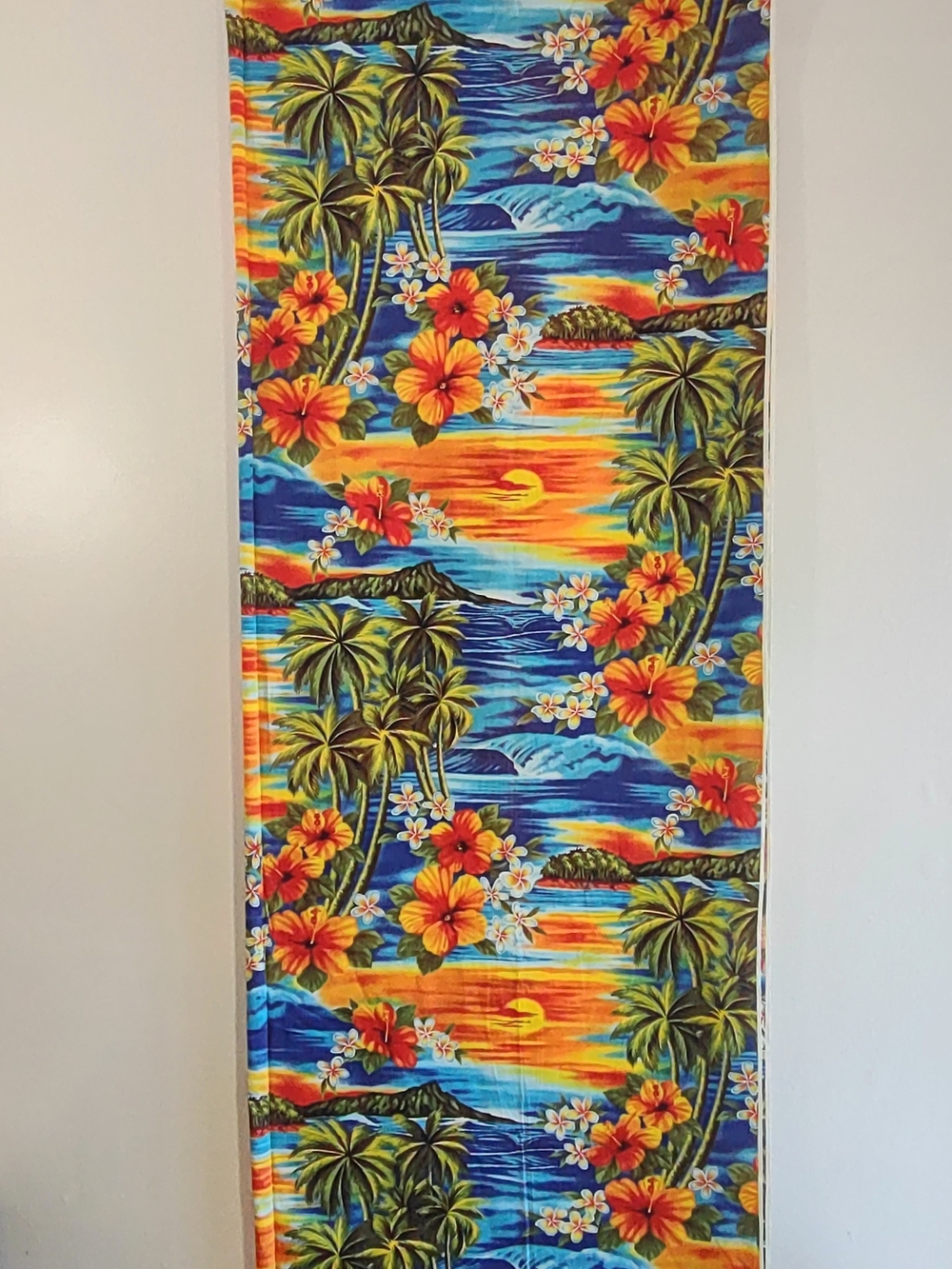 South Pacific Fabric 3.3 Yards by Hoffman Intl Vibrant Tropical Beach Palm Trees